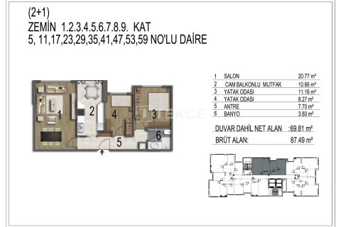 2+1 Apartment en Istanbul, Turkey No. 15130 6