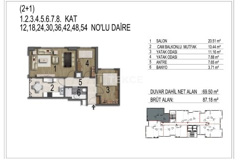 2+1 Apartment in Istanbul, Turkey No. 15130 8