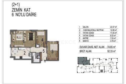 2+1 Apartment en Istanbul, Turkey No. 15130 4