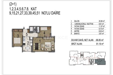 2+1 Apartment en Istanbul, Turkey No. 15130 10