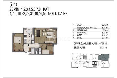 2+1 Appartement à Istanbul, Turkey No. 15130 7