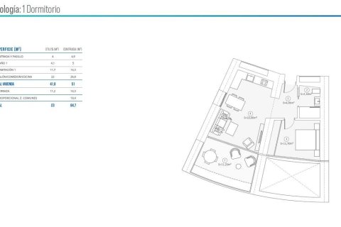 1 chambre Appartement à Benidorm, Spain No. 26594 2