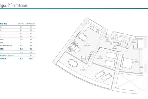 1 dormitorio Apartment en Benidorm, Spain No. 26594 6