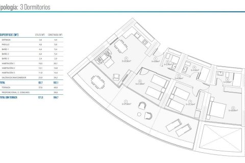 1 dormitorio Apartment en Benidorm, Spain No. 26594 5