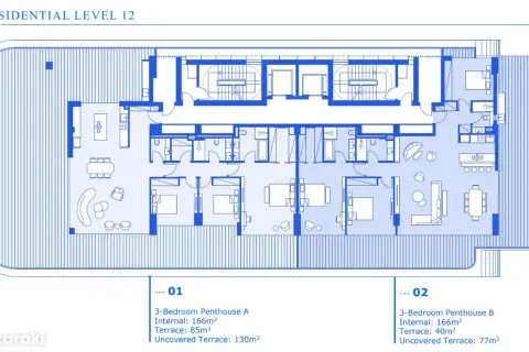 3 chambres Penthouse à Limassol, Cyprus No. 40370 2