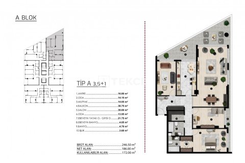 Квартира 5+1 в Бурса, Турция №11488 10