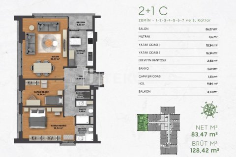 2+1 Apartment en Istanbul, Turkey No. 14620 20