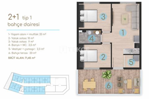 2+1 Apartment en Cesme, Turkey No. 17559 21