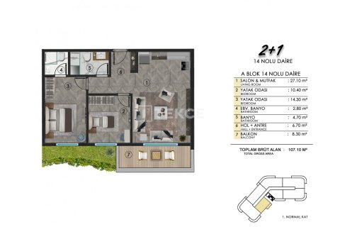 3+1 Apartment in Basiskele, Turkey No. 14095 15