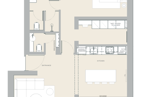 1 dormitorio Apartment en Tsada, Cyprus No. 74196 6