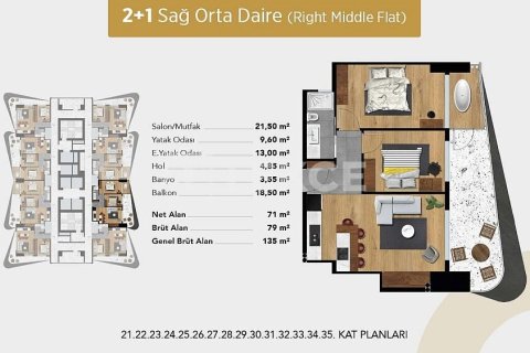 Квартира 2+1 в Измир, Турция №21295 30