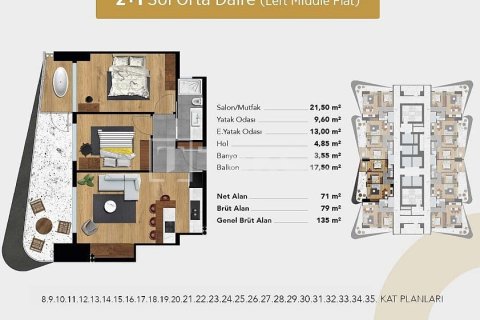 2+1 Apartment en Izmir, Turkey No. 21295 27