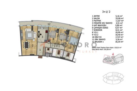 4+1 Appartement à Basaksehir, Turkey No. 17952 2