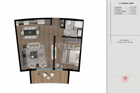 3+1 Appartement à Basiskele, Turkey No. 16276 29