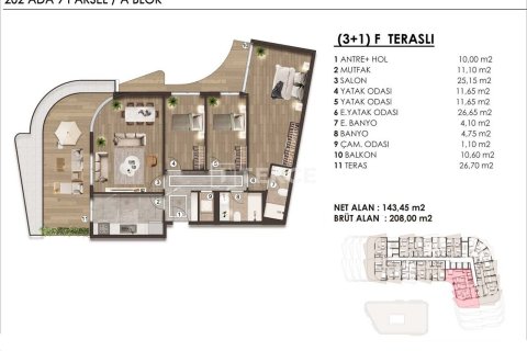 4+1 Apartment en Bueyuekcekmece, Turkey No. 17524 26