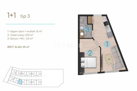 1+1 Appartement à Cesme, Turkey No. 17562 24