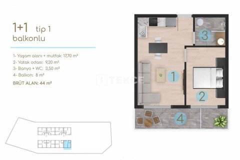 1+1 Appartement à Cesme, Turkey No. 17562 19