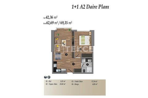 1+1 Apartment in Istanbul, Turkey No. 11351 22