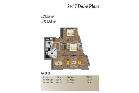 1+1 Apartment in Istanbul, Turkey No. 11351 30