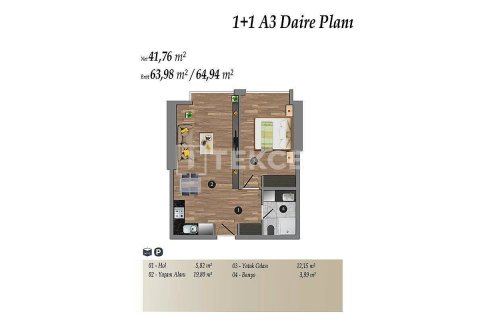 1+1 Apartment in Istanbul, Turkey No. 11351 21