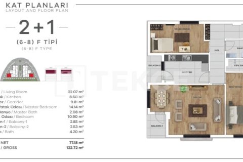 3+1 Apartment en Istanbul, Turkey No. 12498 8