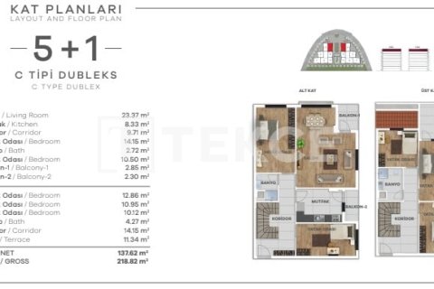 3+1 Appartement à Istanbul, Turkey No. 12498 3