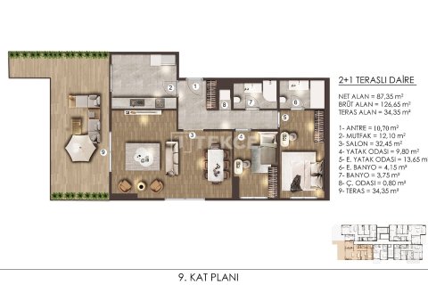 3+1 Apartment en Bueyuekcekmece, Turkey No. 16843 3