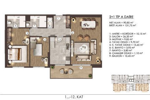 3+1 Apartment in Bueyuekcekmece, Turkey No. 16843 9