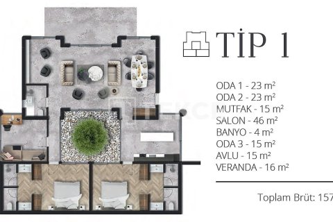 3+1 Villa à Bodrum, Turkey No. 42297 24