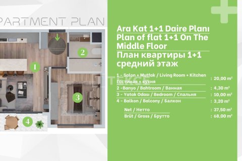 Квартира 2+1 в Аксу, Турция №14005 23