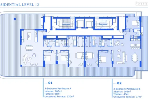 3 dormitorios Penthouse en Limassol, Cyprus No. 40840 2