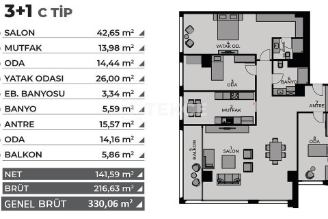 Квартира 1+1 в Стамбул, Турция №11228 26