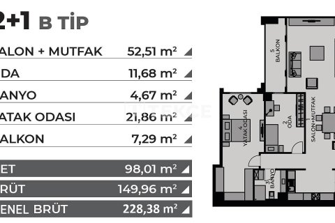 Квартира 1+1 в Стамбул, Турция №11228 30