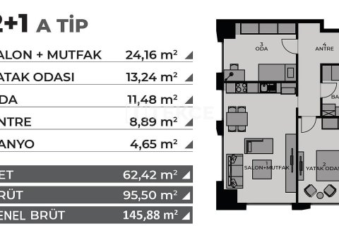 Квартира 1+1 в Стамбул, Турция №11228 29