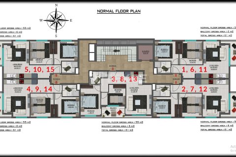 2+1 Apartment en Alanya, Turkey No. 16602 18