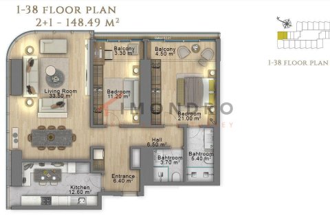 3+1 Apartment en Sisli, Turkey No. 21610 29