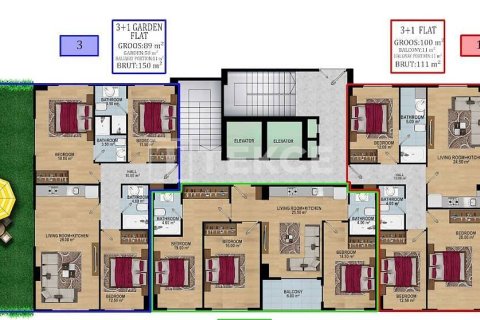 3+1 Appartement à Alanya, Turkey No. 13869 20