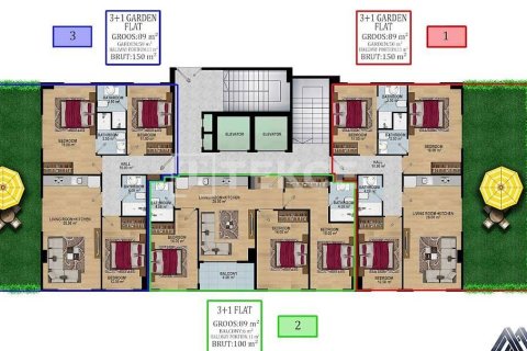 3+1 Appartement à Alanya, Turkey No. 13869 23