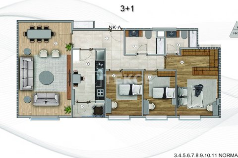 2+1 Appartement à Istanbul, Turkey No. 17528 17