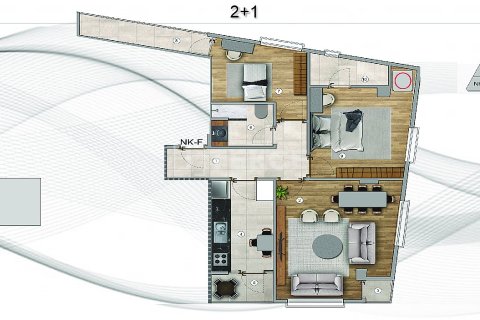 2+1 Apartment in Istanbul, Turkey No. 17528 3