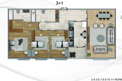 2+1 Apartment en Istanbul, Turkey No. 17528 19