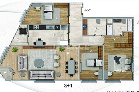 2+1 Apartment en Istanbul, Turkey No. 17528 18