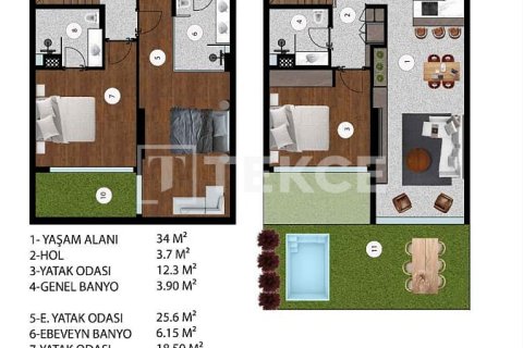 Квартира 2+1 в Чешме, Турция №92565 17