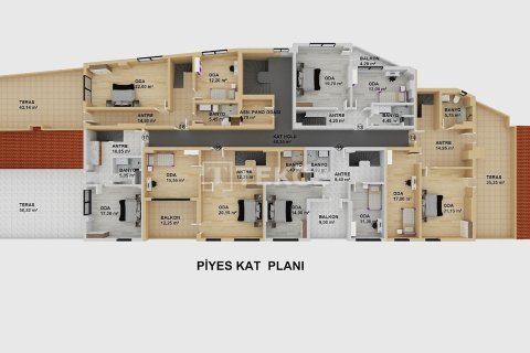 Квартира 3+1 в Чинарджик, Турция №92567 13