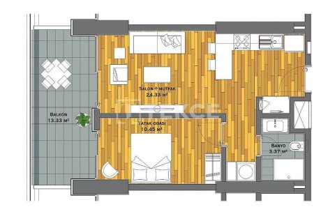 1+1 Apartment en Istanbul, Turkey No. 23613 21