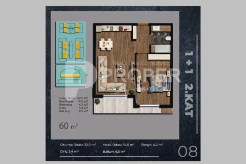 3 rooms Apartment in Konyaalti, Turkey No. 10831 2