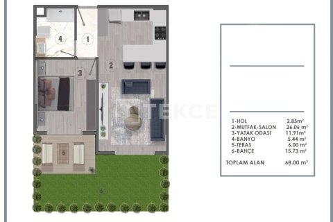 3+1 Apartment en Aksu, Turkey No. 12840 18