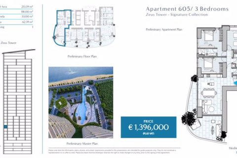 3 dormitorios Apartment en Limassol, Cyprus No. 36949 25