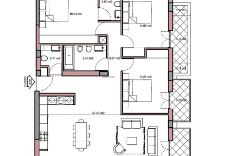 3 dormitorios Apartment en Germasogeia, Cyprus No. 52647 6