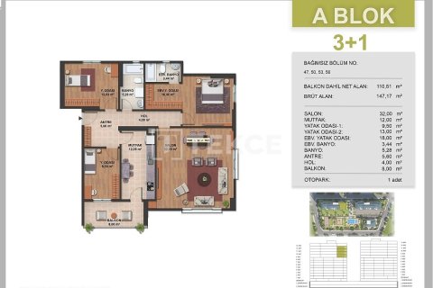 3+1 Apartment en Istanbul, Turkey No. 15585 9